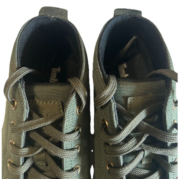 Timberland Davis Square Men\'s Size 7.5  Chukka Dark Green Nubuck Canvas Sneaker main image 6